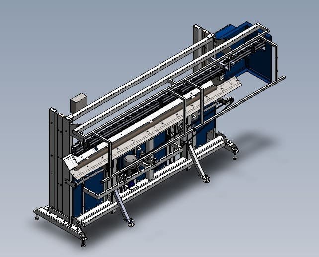 Estrutura de máquina industrial em aço