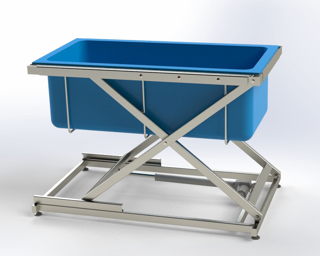 Mesa elevatória para banho pet